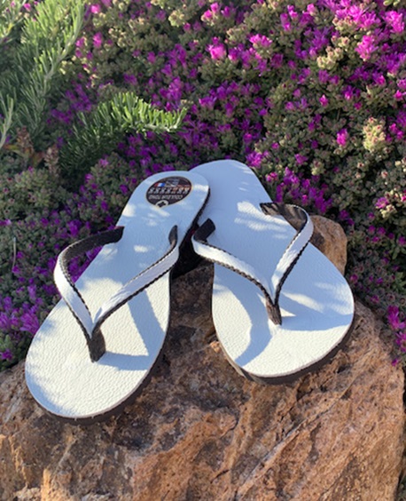 Couleur Tong - Tong Cuir Grainé BB Blanc – 40-41