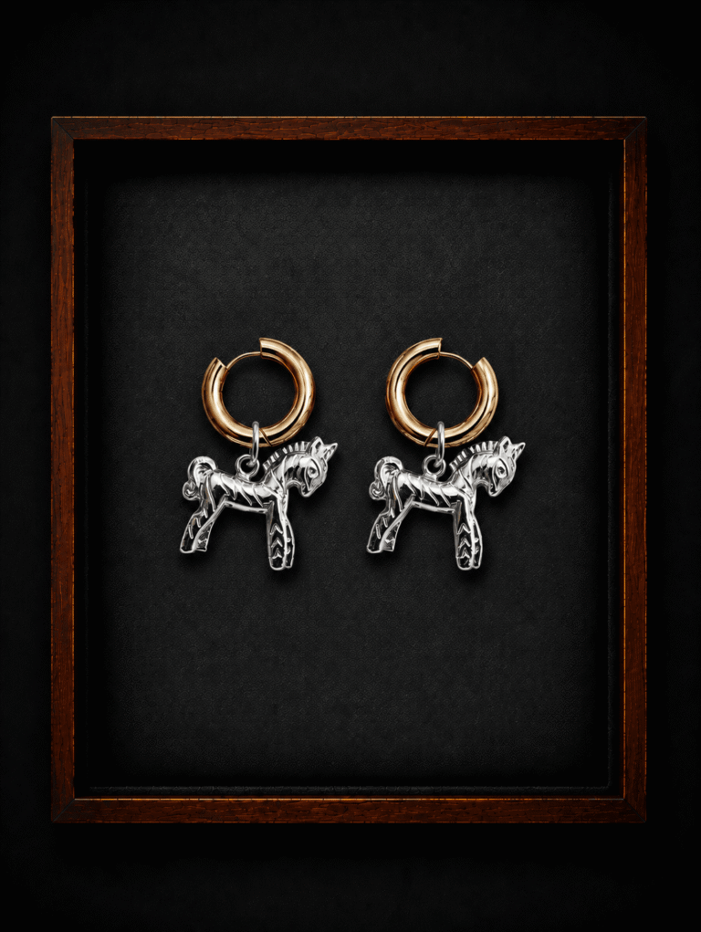 NEIJE - Boucles d'Oreilles Trésor de Troie (Cheval)