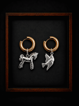 NEIJE - Boucles d’Oreilles Trésor de Troie (Oiseau)