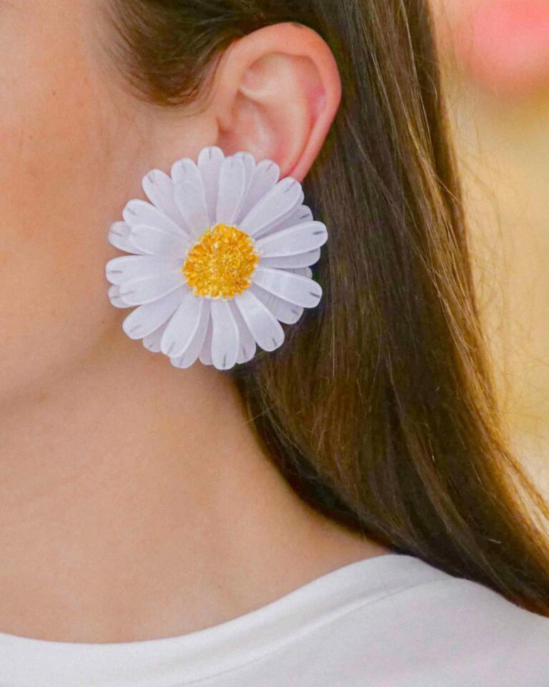 Ciléa Paris - Boucles d'oreilles Daisy - Maxi – Tige (Oreilles percées)