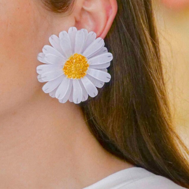 Ciléa Paris - Boucles d'oreilles Daisy - Maxi – Tige (Oreilles percées)
