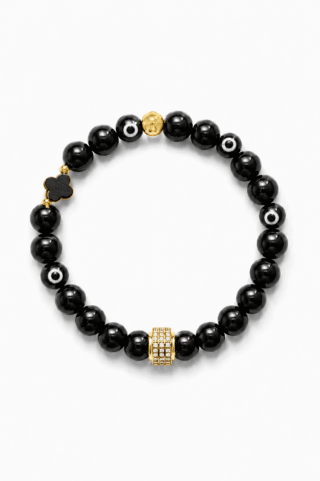 NEIJE - Bracelet Lucky Onyx Or Jaune