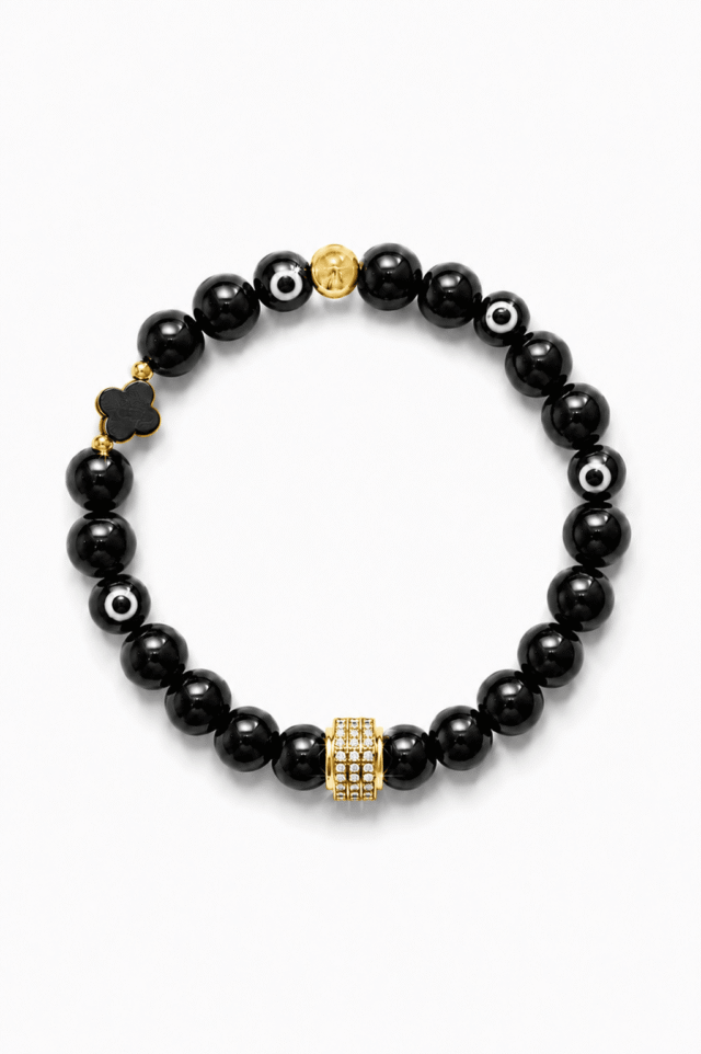 NEIJE - Bracelet Lucky Onyx Or Jaune