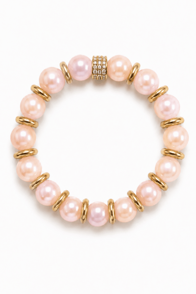 NEIJE - Bracelet Perles d’eau douce Roses – Amour Toujours
