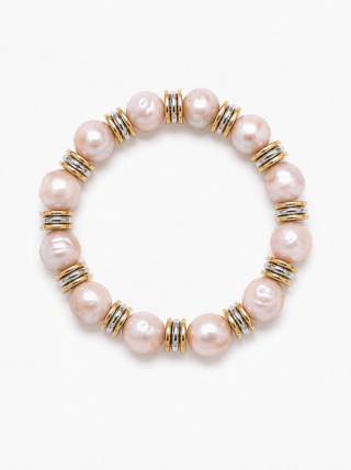 Bracelet Perles d’eau douce Roses – La Promesse de l’Aube par la marque NEIJE NEIJE - Bracelet Perles d’eau douce Roses – La Promesse de l’Aube