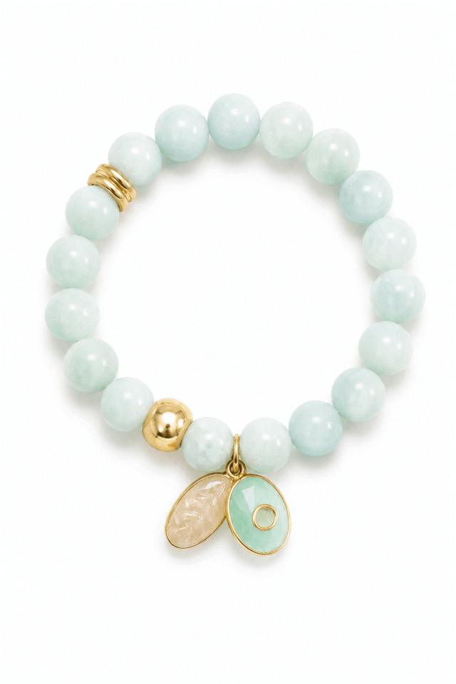 NEIJE - Bracelet Aigue-Marine Amazonite & Citrine – Une Saison Douce