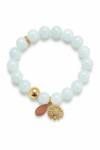 Bracelet Aigue-Marine & Cornaline – Un Parfum d’été par la marque NEIJE NEIJE - Bracelet Aigue-Marine & Cornaline – Un Parfum d’été