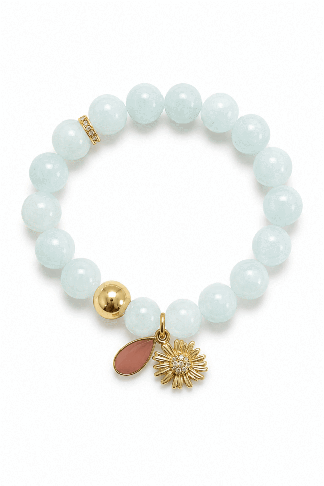 NEIJE - Bracelet Aigue-Marine & Cornaline – Un Parfum d’été