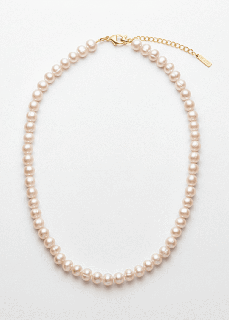 NEIJE - La Parure Parfaite Collier & Bracelet Perles de Culture Roses – 50 cm + extension de 5 cm / L (poignet de 17 à 19 cm)