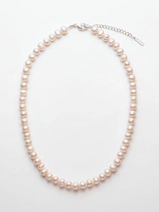 Le Collier Parfait Perles de Culture Roses et Argent 925 par la marque NEIJE NEIJE - Le Collier Parfait Perles de Culture Roses et Argent 925