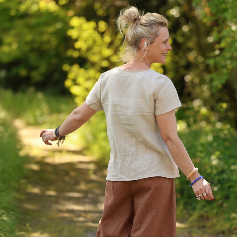 Quintessence - Blouse Emeline en lin naturel – XXL