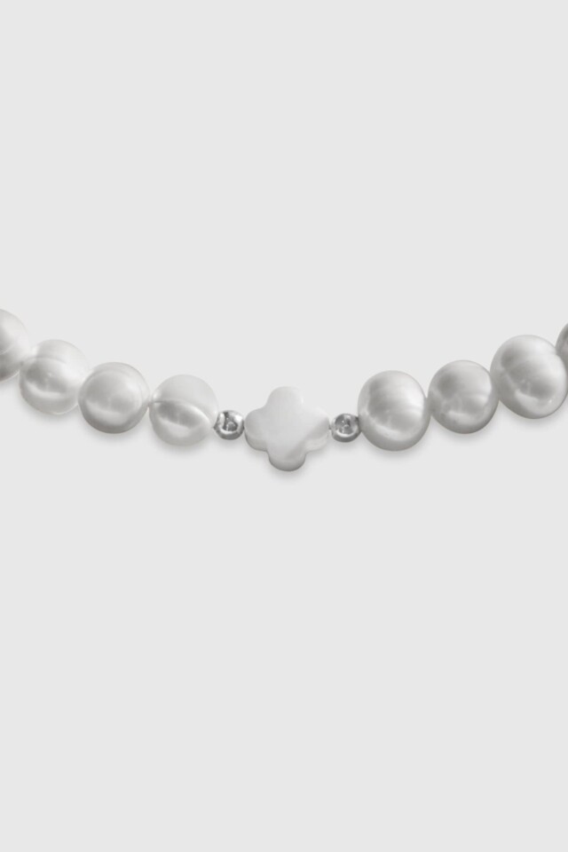 NEIJE - Collier Iconic Perles d'eau douce et Argent 925 – 45 cm + extension de 5 cm