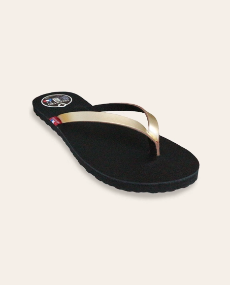 Tong Cuir DIVA Or par la marque Couleur Tong Couleur Tong - Tong Cuir DIVA Or