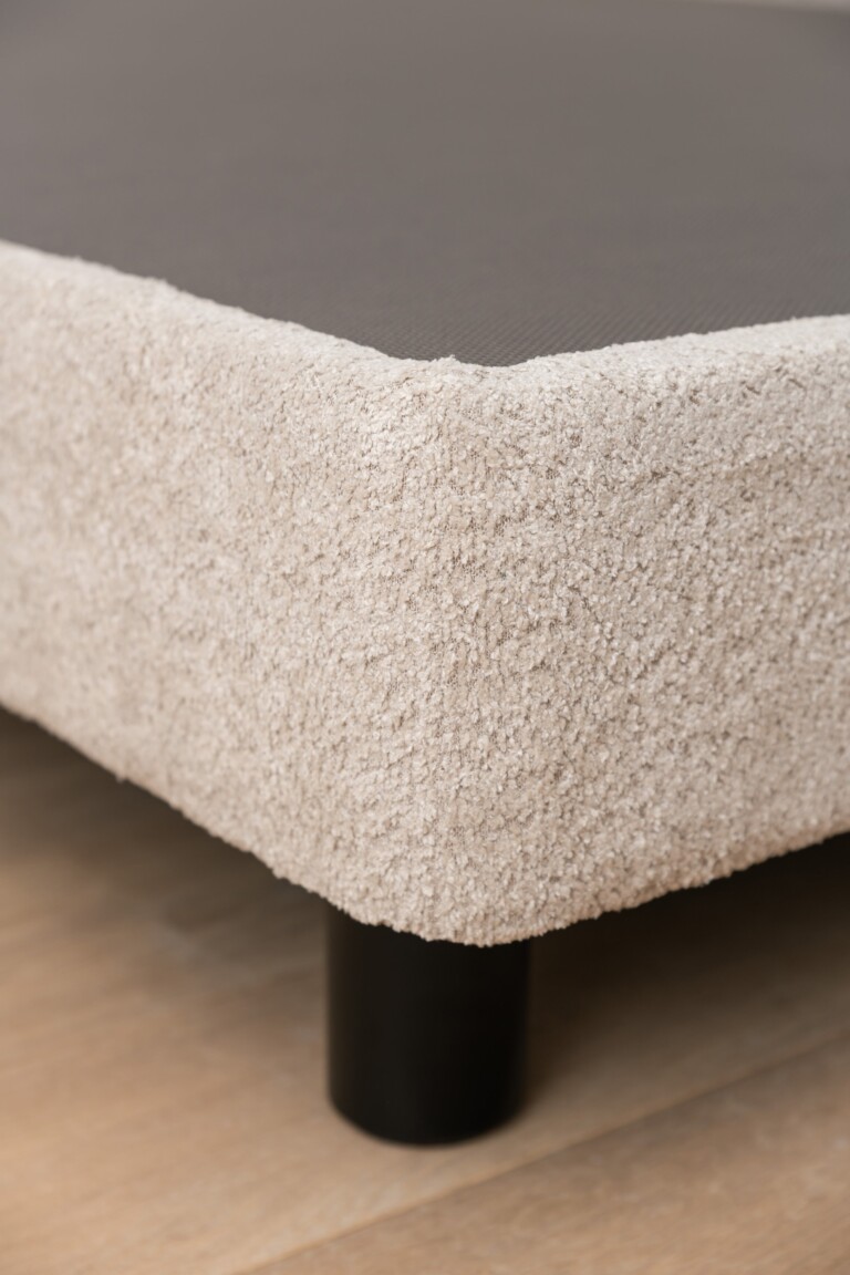 Naturlatt - Sommier tapissier Prestige - fabrication artisanale française – 2x100x200cm - King Size + / Beige pierre / Noir