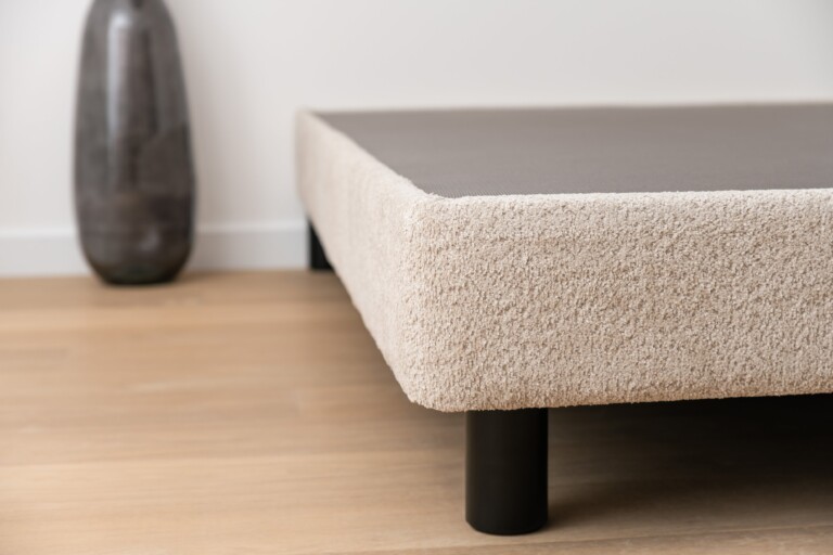 Naturlatt - Sommier tapissier Prestige - fabrication artisanale française – 2x100x200cm - King Size + / Beige pierre / Noir