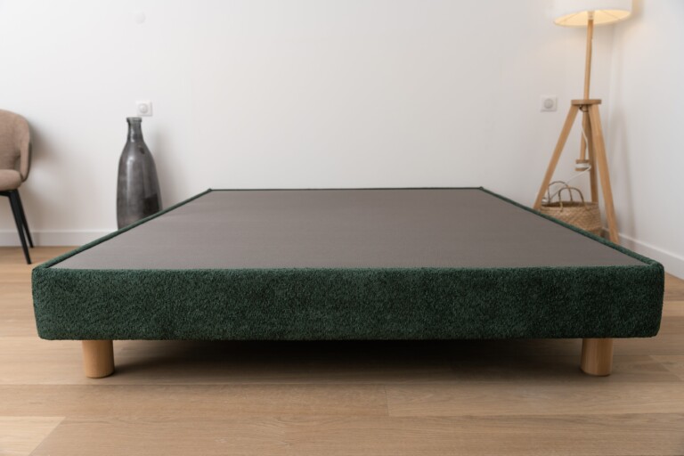 Naturlatt - Sommier tapissier Prestige - fabrication artisanale française – 2x100x200cm - King Size + / Beige pierre / Noir