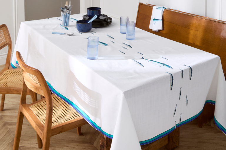 Design sans titre 17 varek.illustrations - Nappe en coton rectangulaire 250 x 160 cm