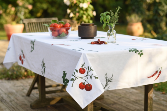 varek.illustrations - Nappe enduite en coton rectangulaire 250 x 160 cm