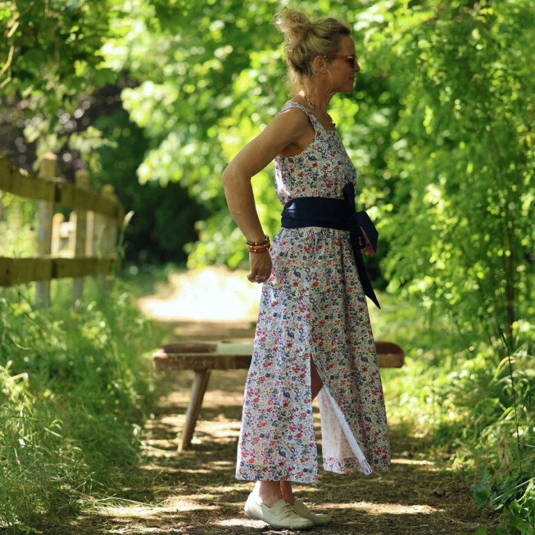 Quintessence - Ceinture Anita -lin bleu indigo