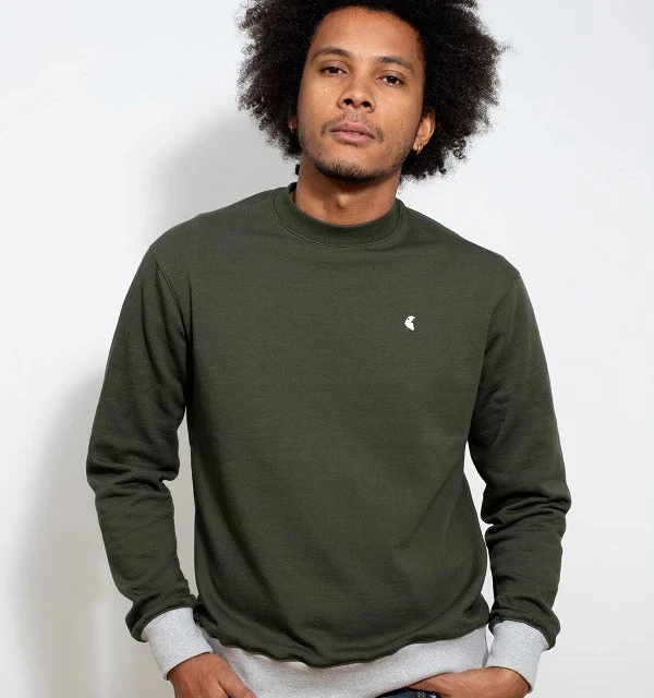 ECCLO - Sweat rond kaki – L