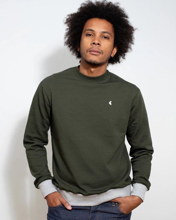 ECCLO - Sweat rond kaki – L