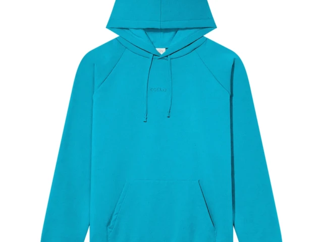 Ecclo hoodie sweat capuche homme bleu turquoise Made In France et coton bio recycle upcycle 04 applat face 1080x1350 08d61229 61ef 4b09 aba7 fc61e686d0db ECCLO - Hoodie Turquoise – XL