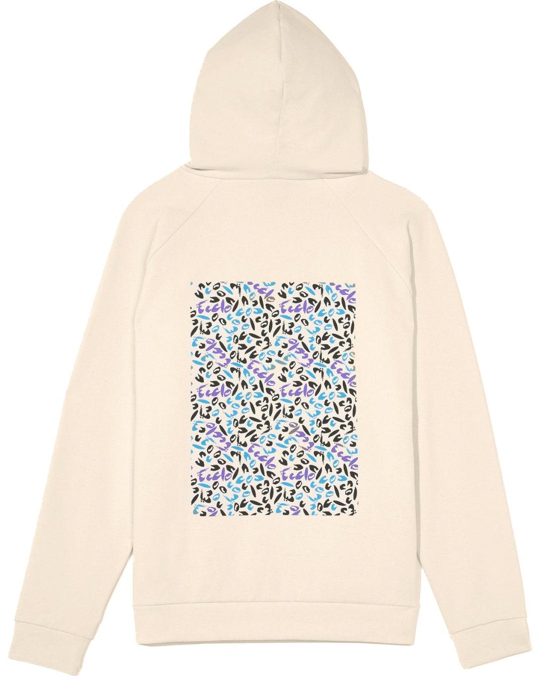Ecclo hoodie sweat capuche homme creme graff Made In France et coton bio recycle upcycle 05 applat dos 1080x1350 256ae5ce 656e 4306 bbdf 9a433b68bd48 ECCLO - Hoodie Crème Graff – XL