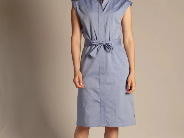 Ecclo robe bleue motifs femme Made In France et coton bio recycle upcycle 01 face 1080x1350 ec279ac7 15c9 45e8 bc57 f6ce0e64b693 ECCLO - Robe bleue à motifs – 36