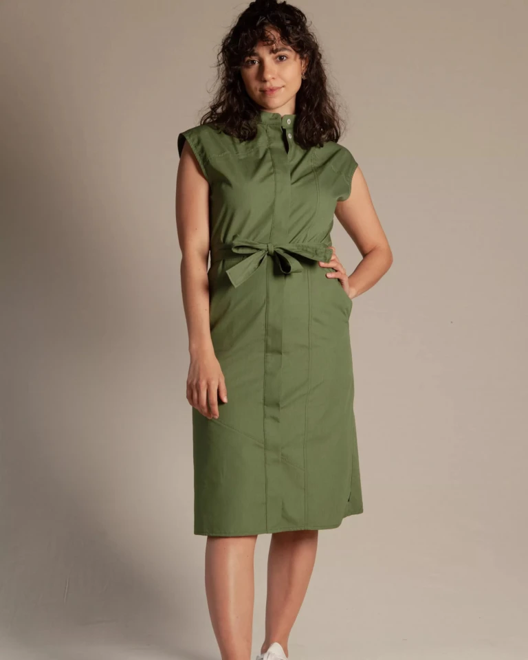 Ecclo robe kaki femme Made In France et coton bio recycle upcycle 01 face 1080x1350 05f8d823 0033 4738 ab0b 9cb72d81ac2f ECCLO - Robe kaki – 36