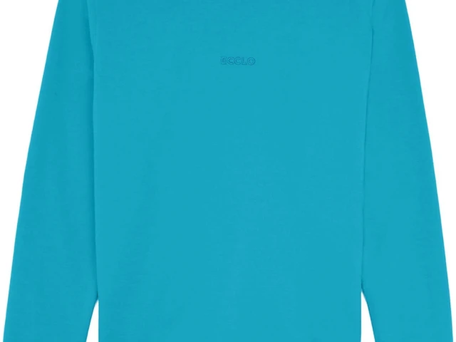 Ecclo sweat col rond homme bleu turquoise Made In France et coton bio recycle upcycle 03 applat face 1080x1350 4ed82f79 93b7 496a b23b 506519fa3485 ECCLO - Sweat col rond Turquoise – XL
