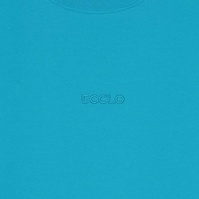 ECCLO - Sweat col rond Turquoise – XL