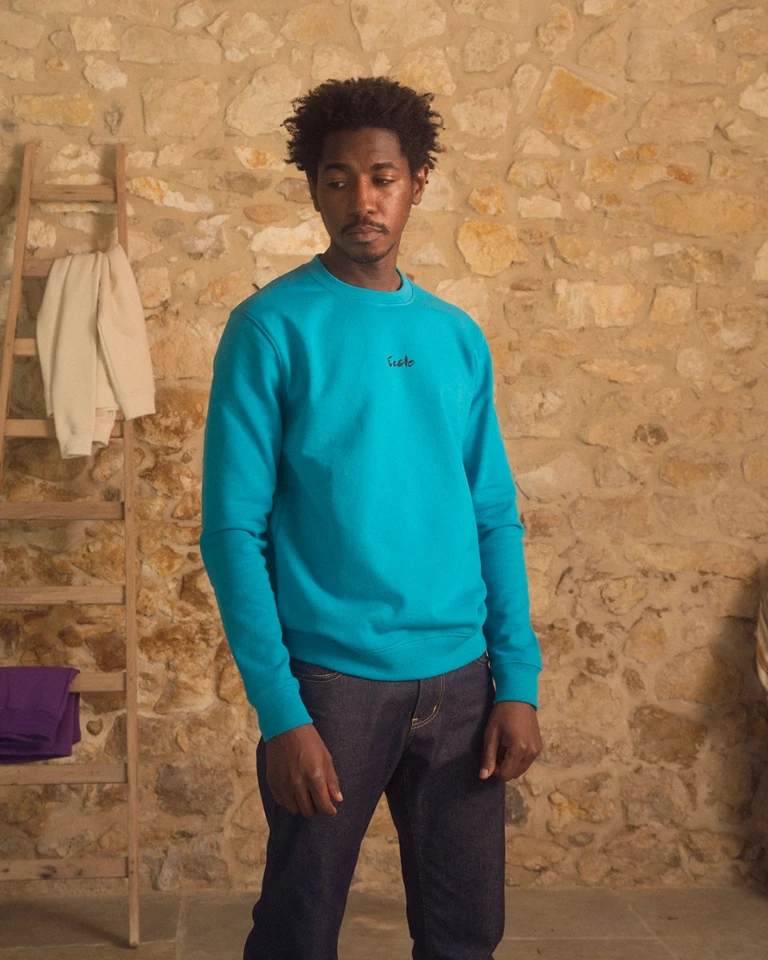 ECCLO - Sweat Pangée Turquoise – XL