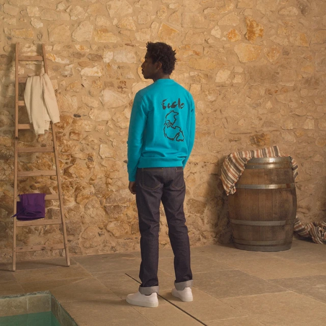 ECCLO - Sweat Pangée Turquoise – XL