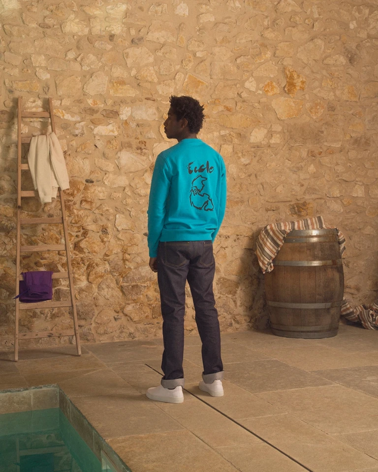 ECCLO - Sweat Pangée Turquoise – XL