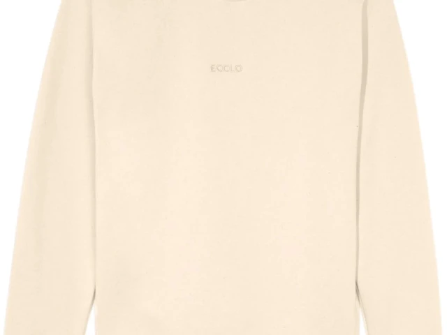 Ecclo sweat col rond homme creme Made In France et coton bio recycle upcycle 03 applat face 1080x1350 57d58d05 cf41 4647 81fe 87002bc2b009 ECCLO - Sweat col rond Crème – XL