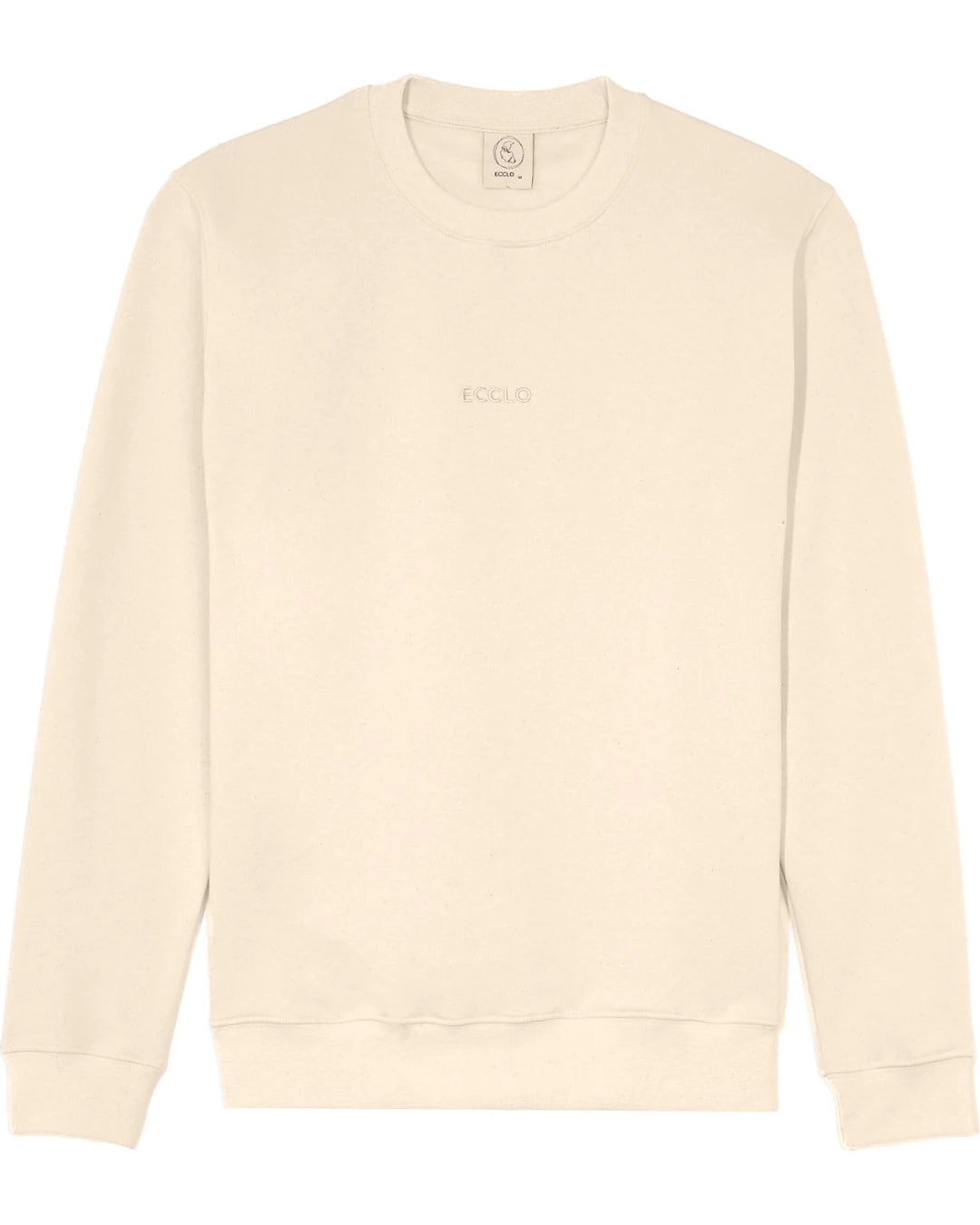 Ecclo sweat col rond homme creme Made In France et coton bio recycle upcycle 03 applat face 1080x1350 57d58d05 cf41 4647 81fe 87002bc2b009 ECCLO - Sweat col rond Crème – XL