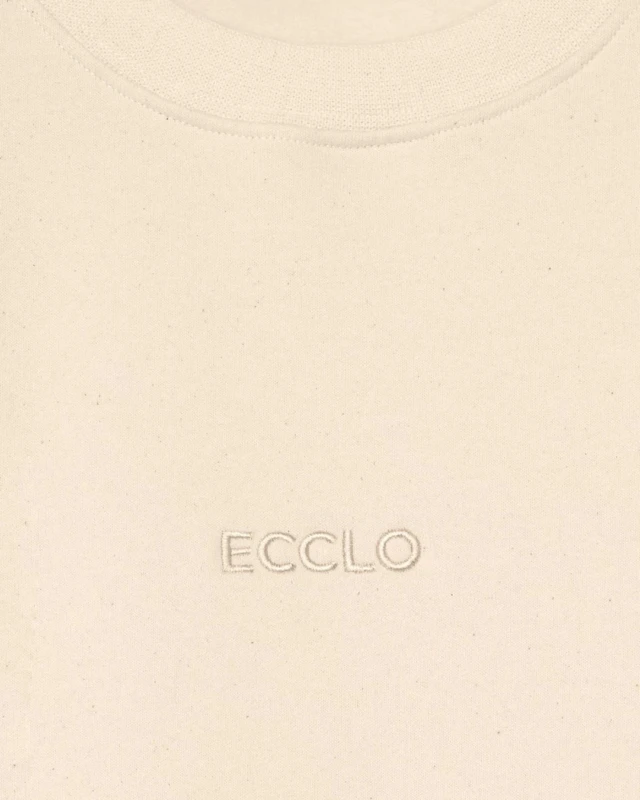 ECCLO - Sweat col rond Crème – XL