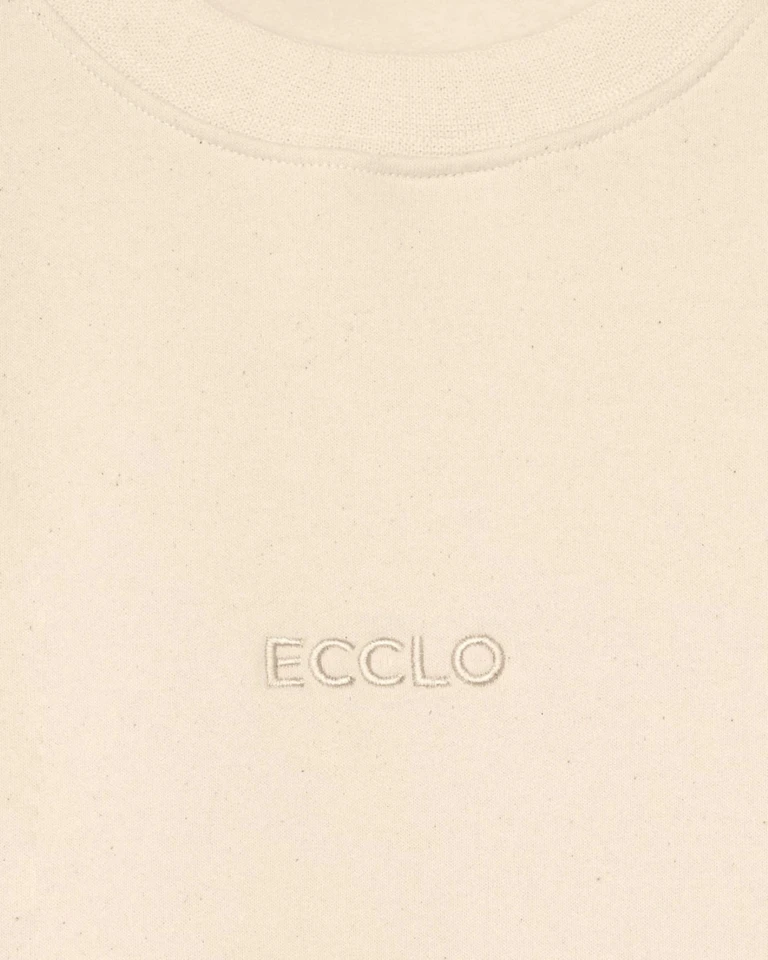 ECCLO - Sweat col rond Crème – XL