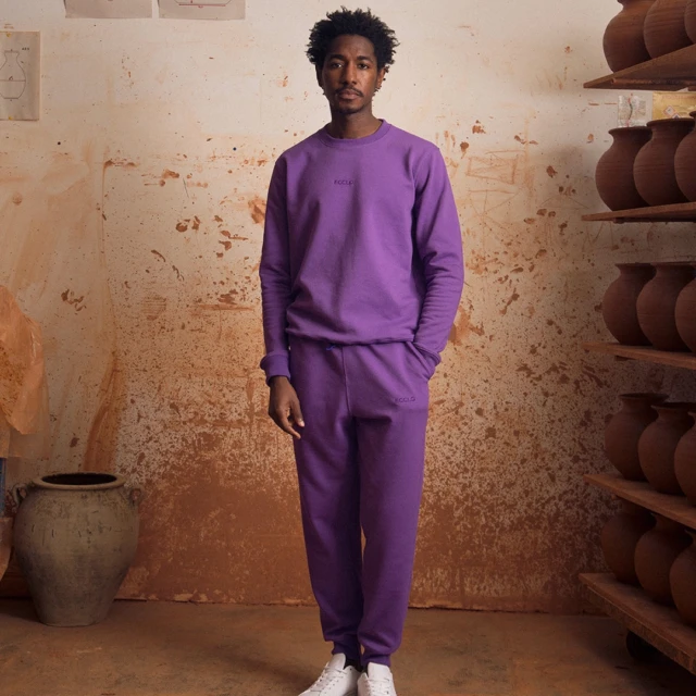 ECCLO - Sweat col rond Violet – XL