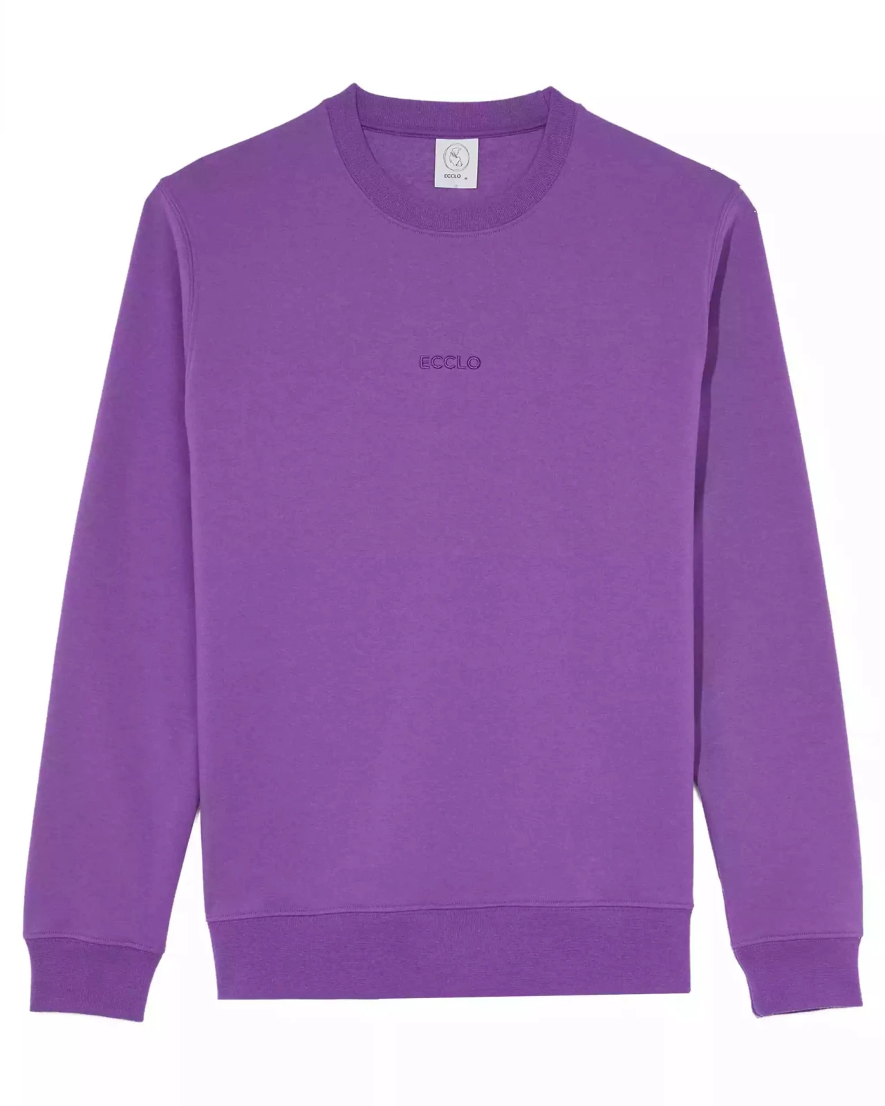 Ecclo sweat col rond homme violet Made In France et coton bio recycle upcycle 03 applat face 1080x1350 7fe4aa76 2376 4183 9419 3e29b018ebe2 ECCLO - Sweat col rond Violet – XL