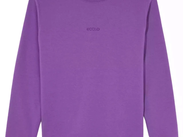 Ecclo sweat col rond homme violet Made In France et coton bio recycle upcycle 03 applat face 1080x1350 7fe4aa76 2376 4183 9419 3e29b018ebe2 ECCLO - Sweat col rond Violet – XL