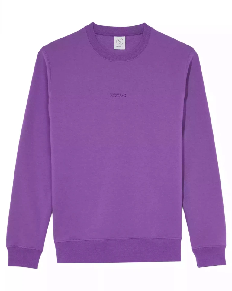ECCLO - Sweat col rond Violet – XL