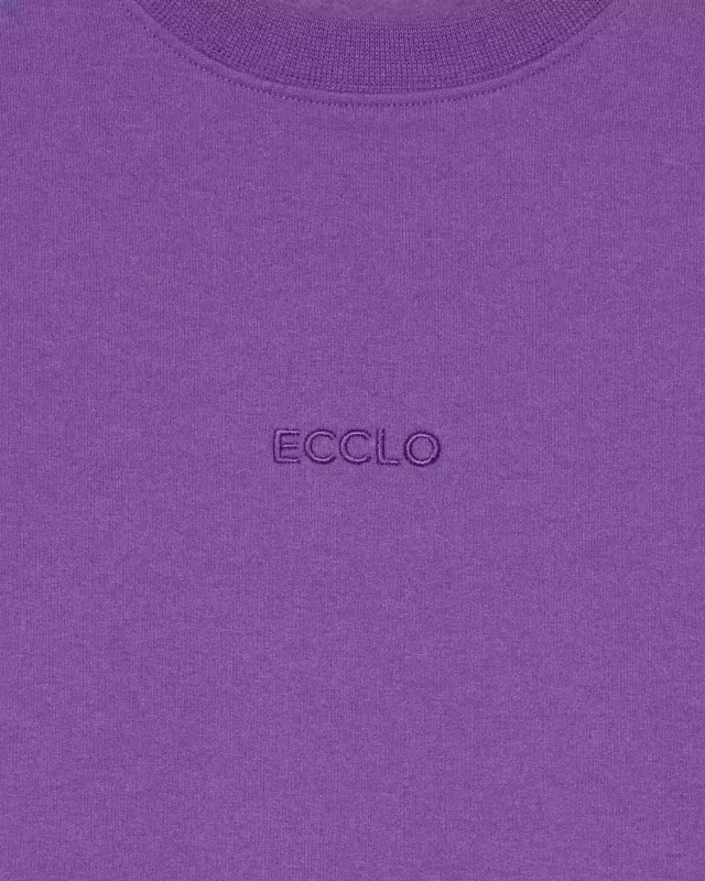ECCLO - Sweat col rond Violet – XL
