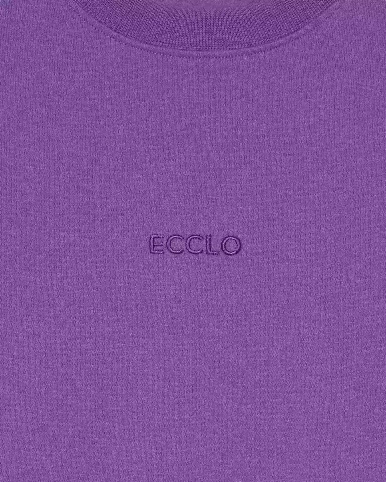 ECCLO - Sweat col rond Violet – XL