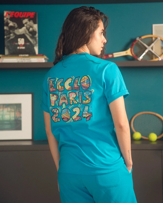 ECCLO - T-shirt turquoise JO 2024 – XL