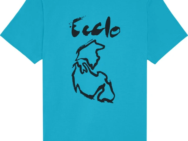 Ecclo t shirt col rond homme bleu turquoise Made In France et coton bio recycle upcycle 06 applat dos 1080x1350 f3da8e72 a258 4ef7 9ad5 fc30f8239953 ECCLO - T-shirt Pangée Turquoise – XL