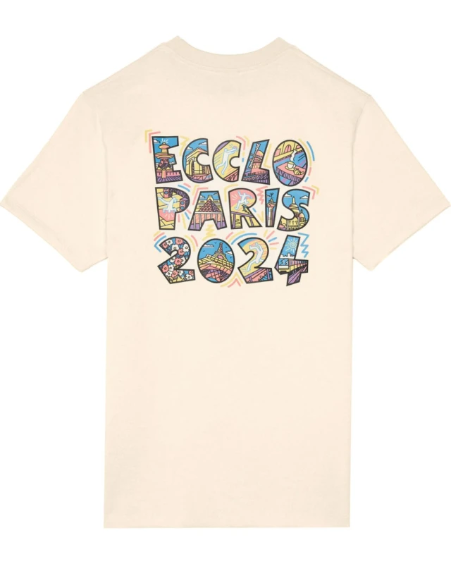 T-shirt Crème JO 2024 par la marque Ecclo Ecclo - T-shirt Crème JO 2024