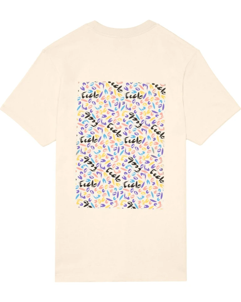Ecclo t shirt col rond homme creme graff Made In France et coton bio recycle upcycle 06 applat dos 1080x1350 18038d6d 360b 4957 b4a3 e3aef3be7133 ECCLO - T-shirt Crème Graff – XL