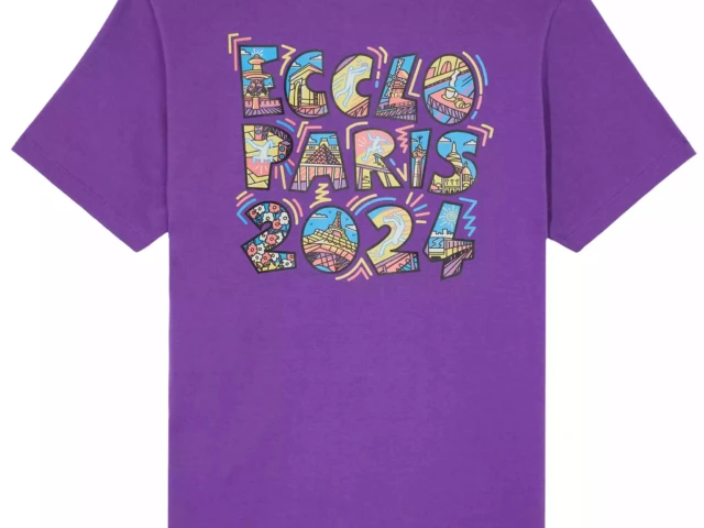 Ecclo t shirt col rond homme violet JO Paris 2024 Made In France et coton bio recycle upcycle 06 applat dos 1080x1350 7afa55ef ea9c 4a51 ab52 e85b83ba2ad2 ECCLO - T-shirt violet JO 2024 – XL