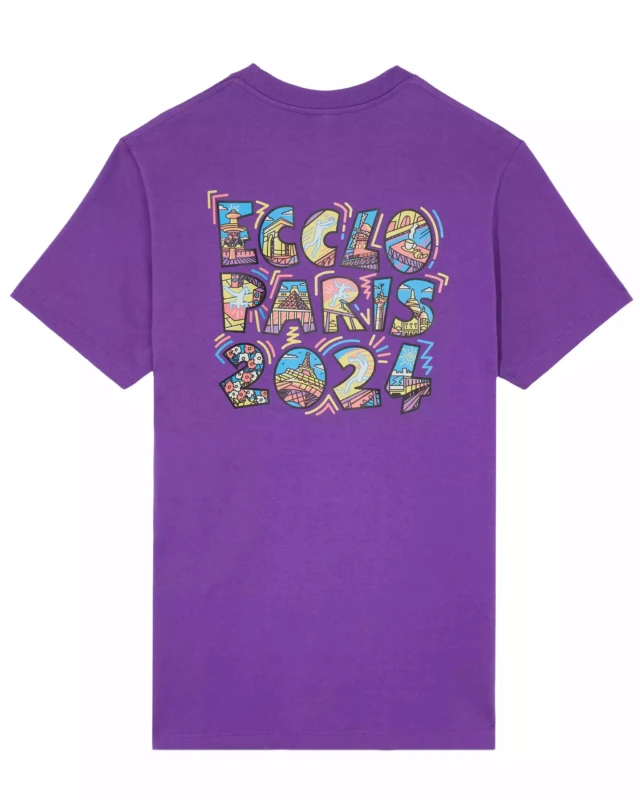 T-shirt violet JO 2024 par la marque Ecclo Ecclo - T-shirt violet JO 2024
